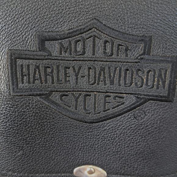 Vintage Harley-Davidson Cycles Black Leather Mini Backpack - Embroidered Logo main image 11